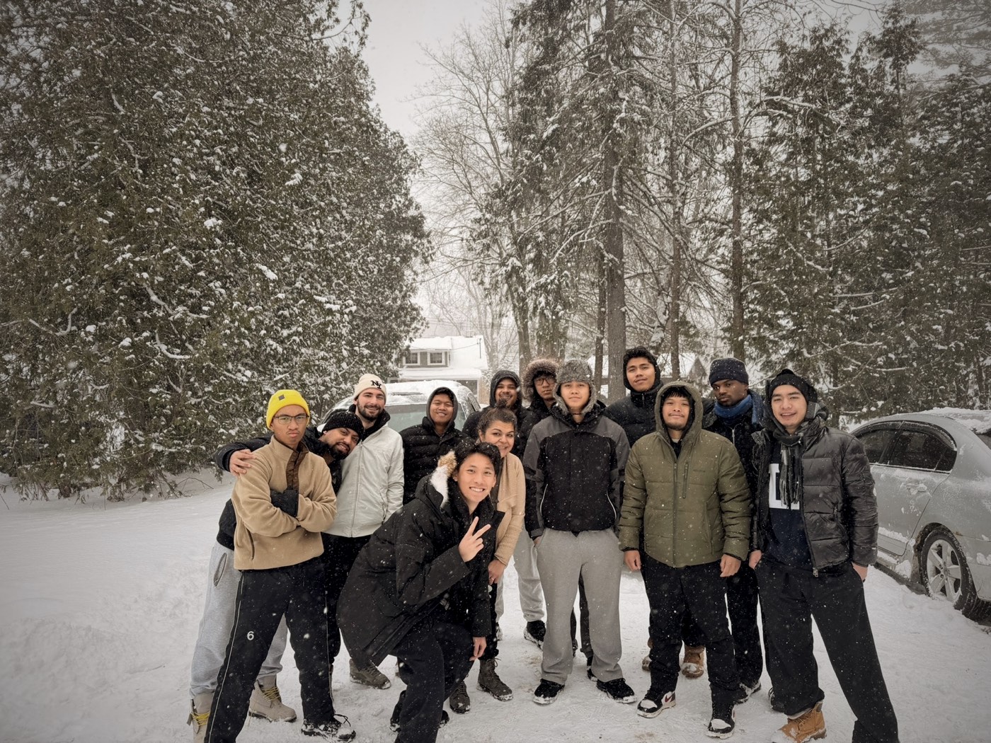 The team on a winter retreat